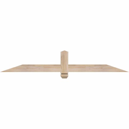 Ekena Millwork Eugene Smooth Timber Gable Bracket, Douglas Fir, 60"W x 10"H x 1 1/2"D x 3 1/2"F, 4/12 Pitch GBW060X10X0204EUG00SDF